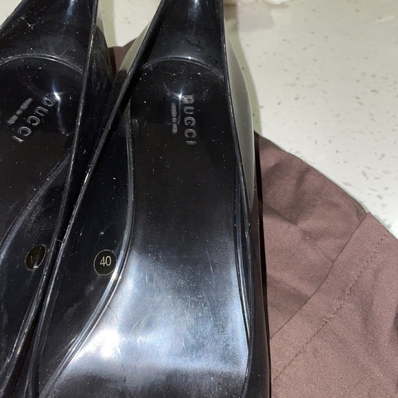 Real GUCCI Patent Leather Wedges - Picture 4 of 5